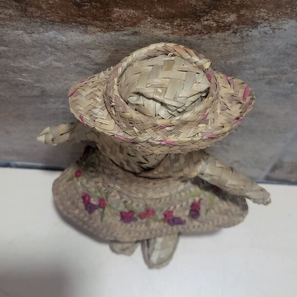 Vintage Handmade Straw Girl Doll - Picture 3 of 10